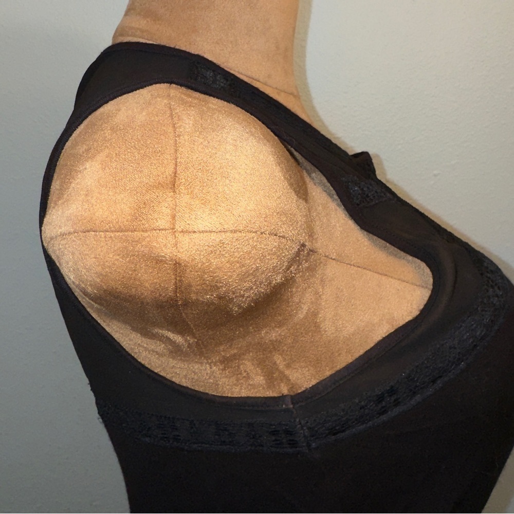 H&M Rayon & Sheer Chiffon Net Upper Chest & Back Tank Top, Black, Women’s Sz S - Picture 5 of 9